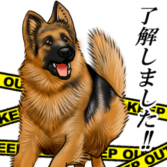 Lineスタンプ ジャーマンシェパード警察犬 第3弾 40種類 1円